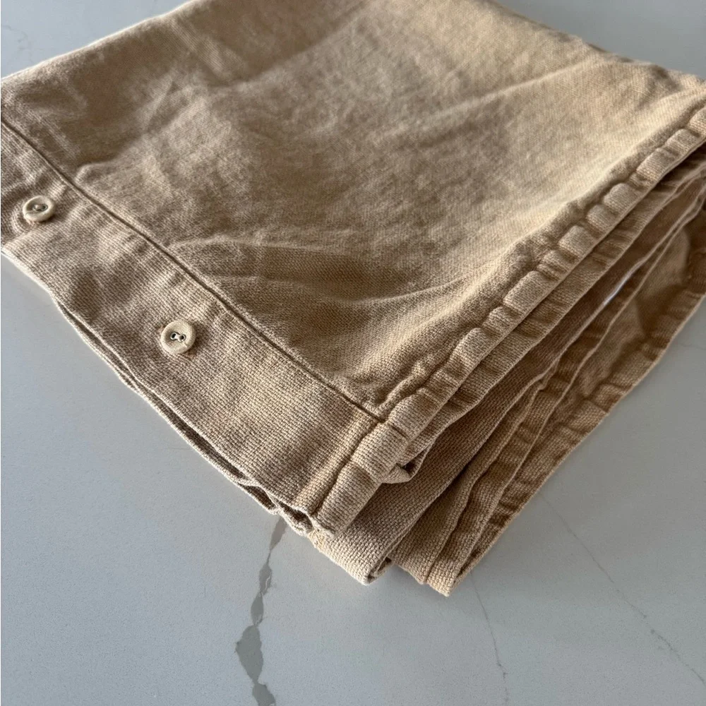 Matteo Los Angeles European Linen Pillow Shams Beige/light brown (Set- 2 Shams)